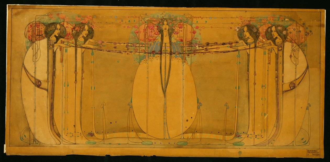 Królowa Maja autorstwa Margaret MacDonald Mackintosh