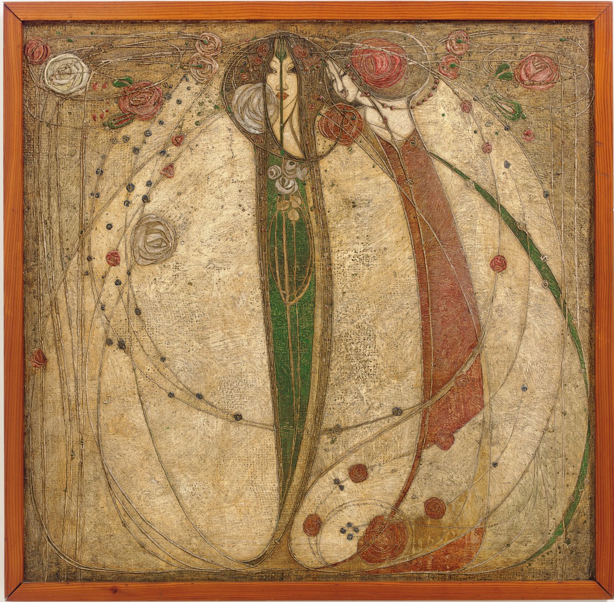 Biała Róża i Czerwona Róża autorstwa Margaret MacDonald Mackintosh