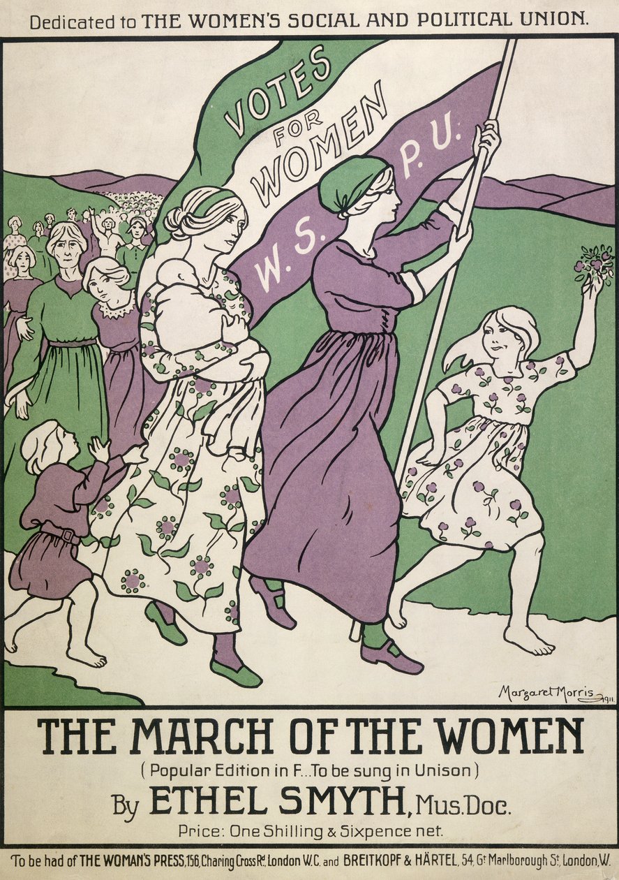 Śpiewnik „Marszu kobiet”, 1911 autorstwa Margaret Morris