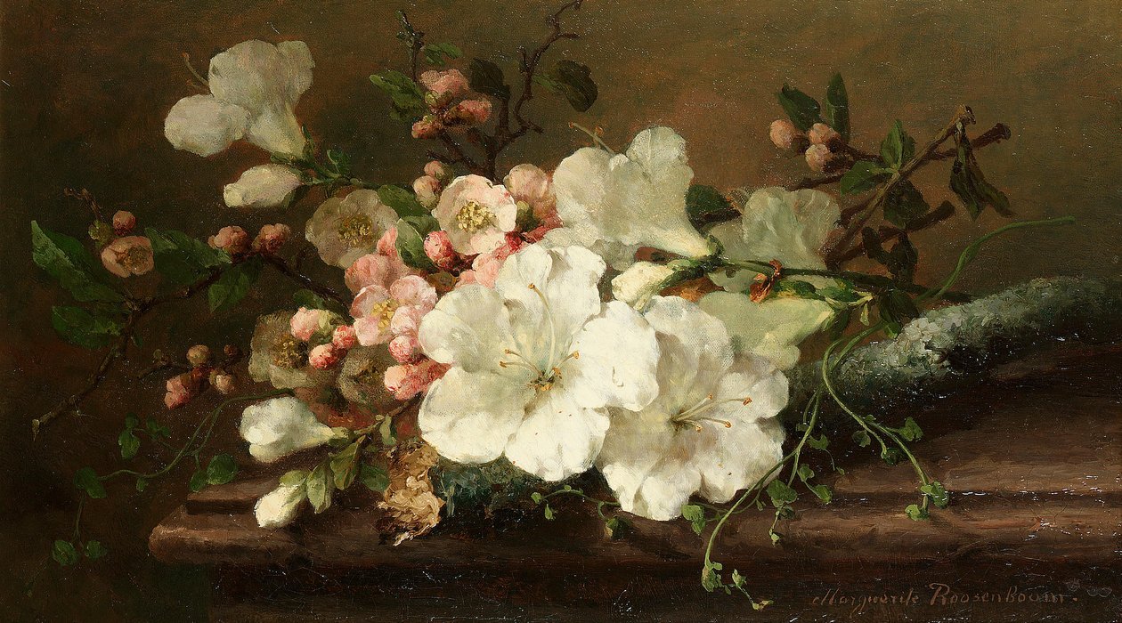Margaretha Roosenboom - Martwa natura z kwiatem autorstwa Margaretha Roosenboom