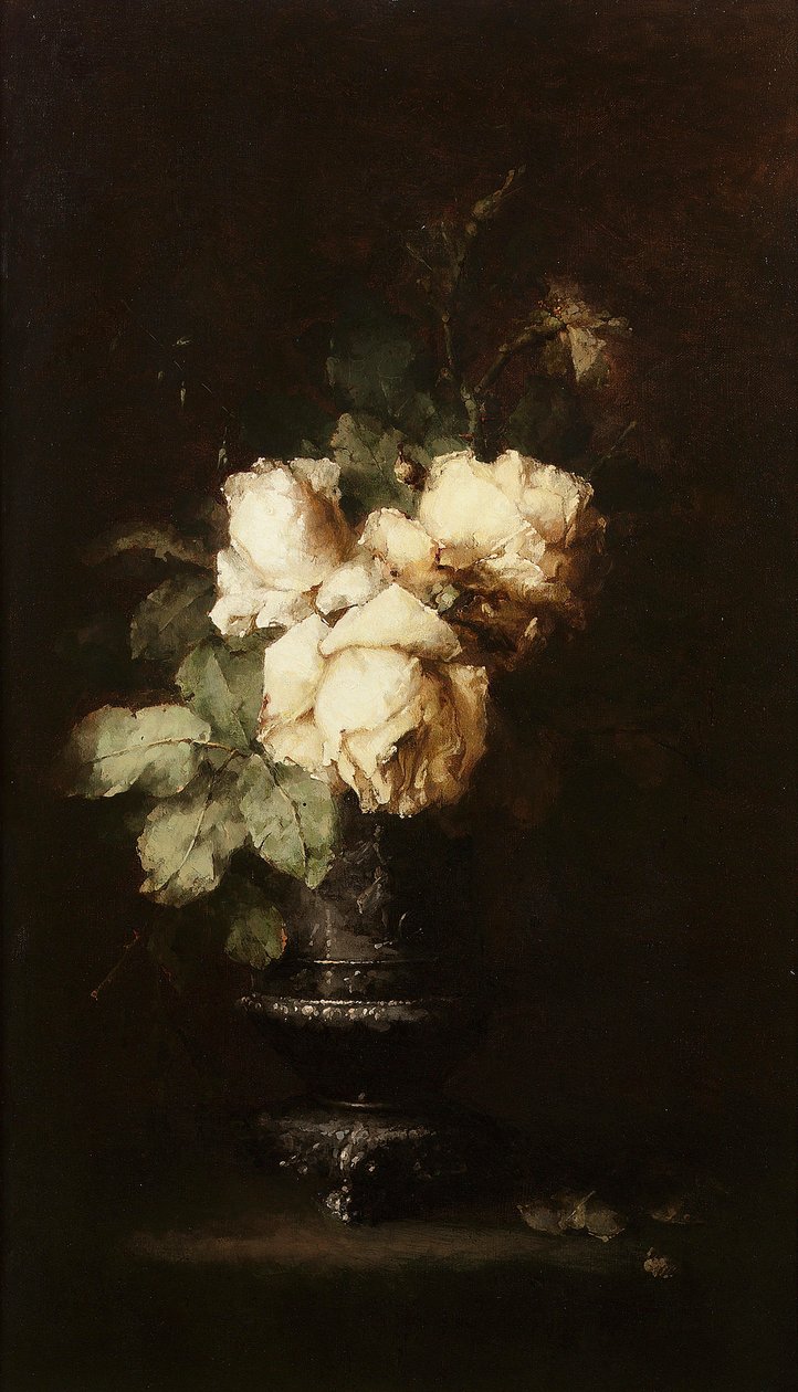 Margaret Roosenboom - Białe róże autorstwa Margaretha Roosenboom