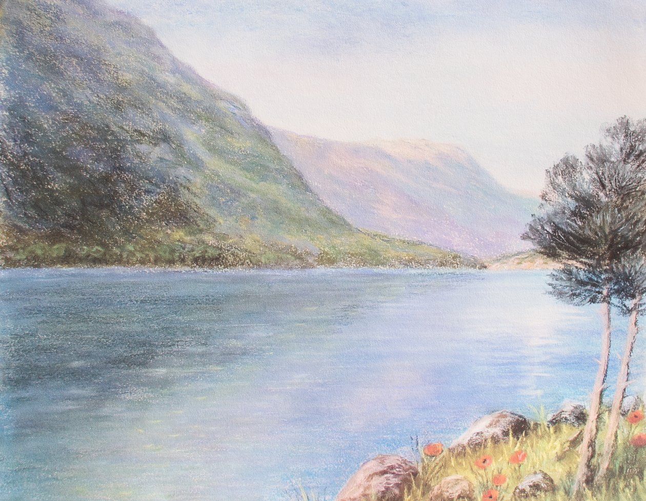 Kraina Jezior, 2000 (pastel) autorstwa Margo Starkey