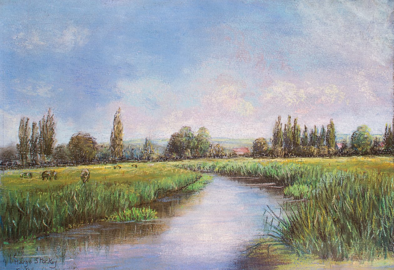 Wrzosowisko, Cookham, 2000 (pastel) autorstwa Margo Starkey