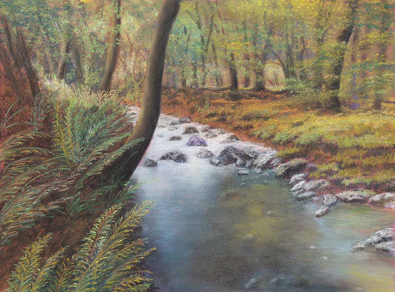 Wiosna w lesie 2020 (pastel) autorstwa Margo Starkey