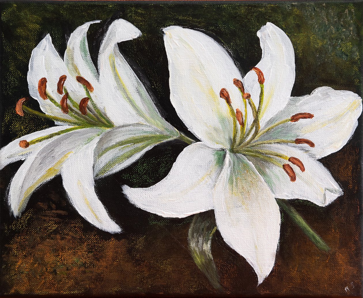 Biała lilia, 2022 (pastel) autorstwa Margo Starkey