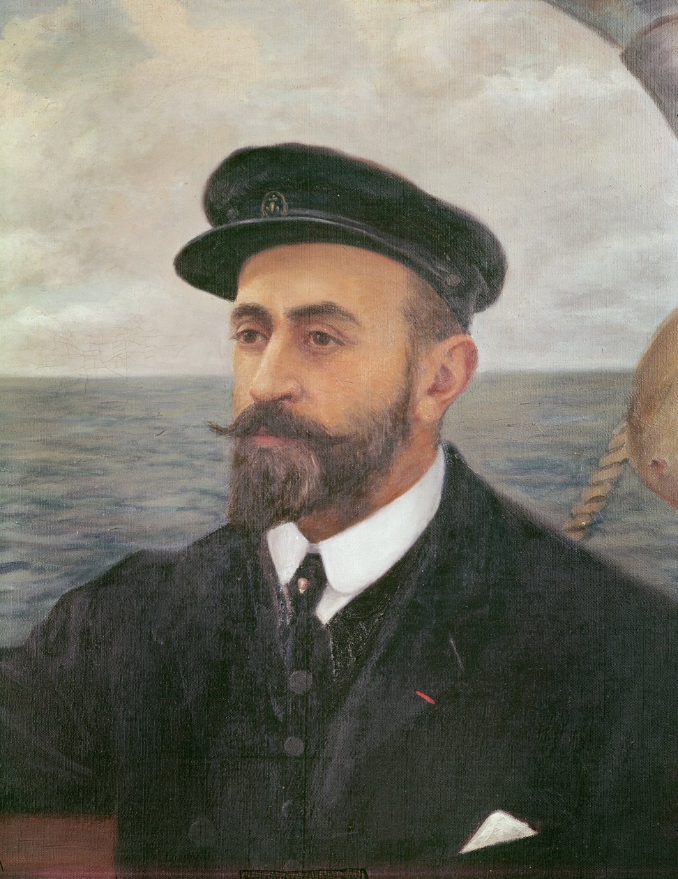 Portret Jeana Charcota (1867-1936) autorstwa jego żony (olej na płótnie) autorstwa Marguerite (20th century) Clery Charcot