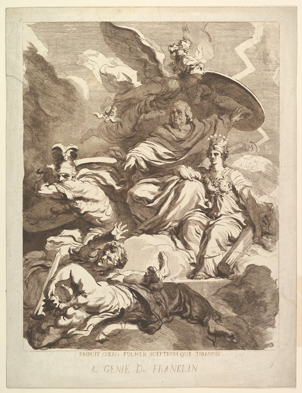 Geniuszowi Franklina, 1779. autorstwa Marguerite Gerard