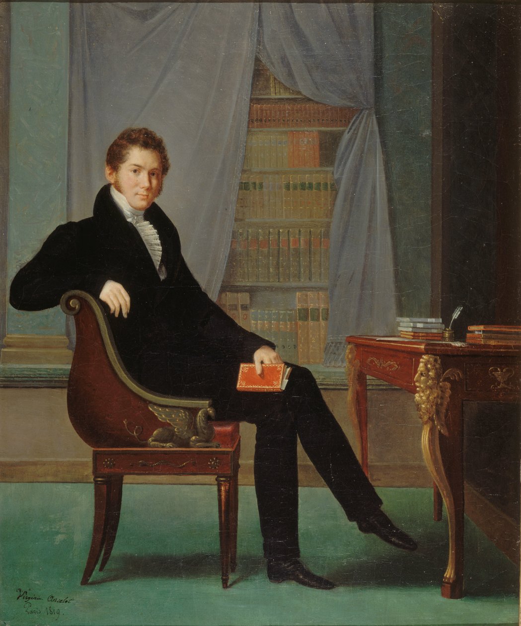 Portret Jacques-François Ancelot 1794-1854, 1819. autorstwa Marguerite Louise Virginie Ancelot