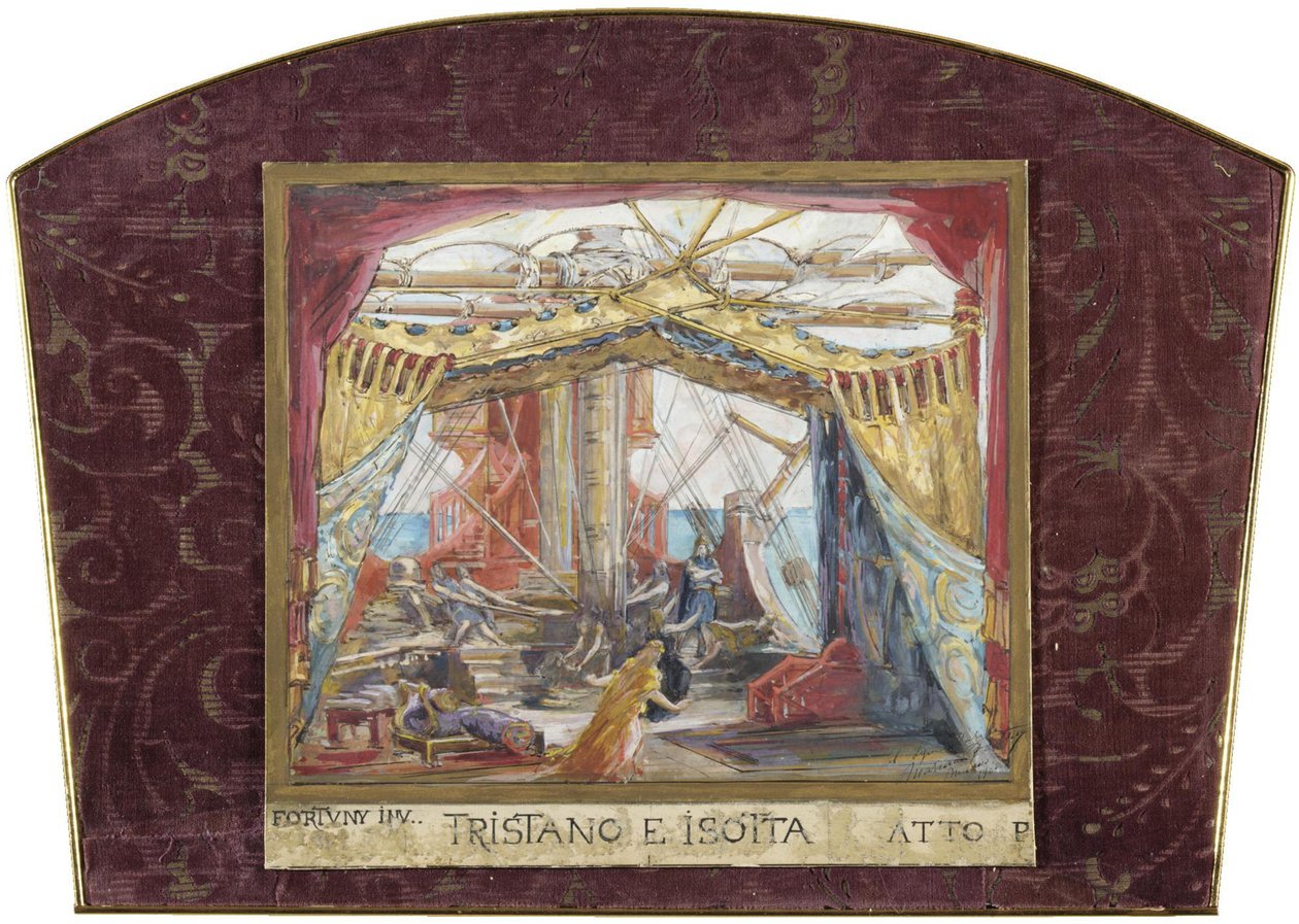 Scenografia do opery Tristan i Izolda R. Wagnera autorstwa Marià Fortuny