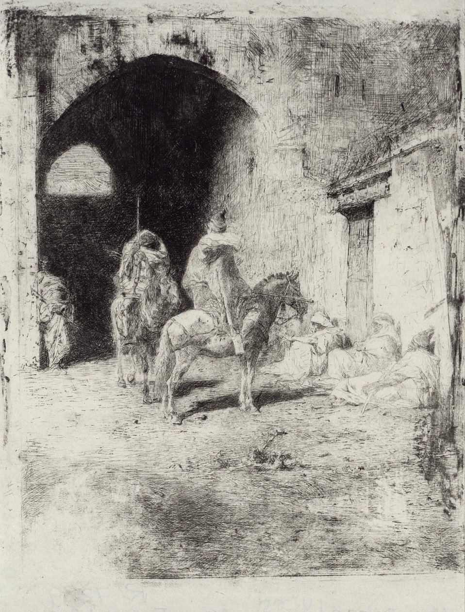 Casbah Guard w Tetouan autorstwa Marià Fortuny Marsal