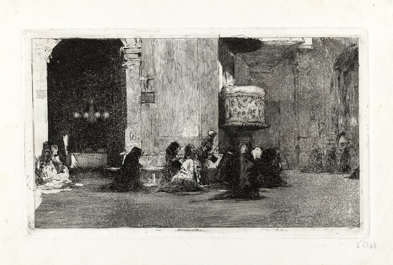 Wnętrze kościoła Sant Josep autorstwa Marià Fortuny Marsal