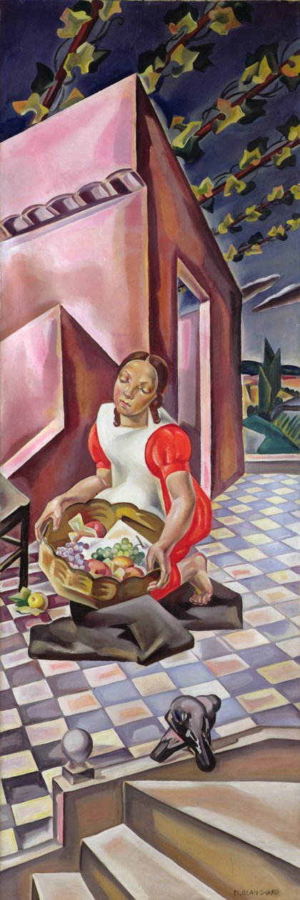 Młoda dziewczyna z koszem owoców, przed 1922 autorstwa Maria Blanchard