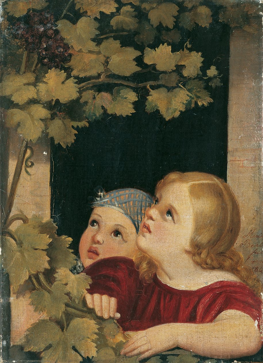 Dwoje dzieci przy oknie autorstwa Maria Beatrice