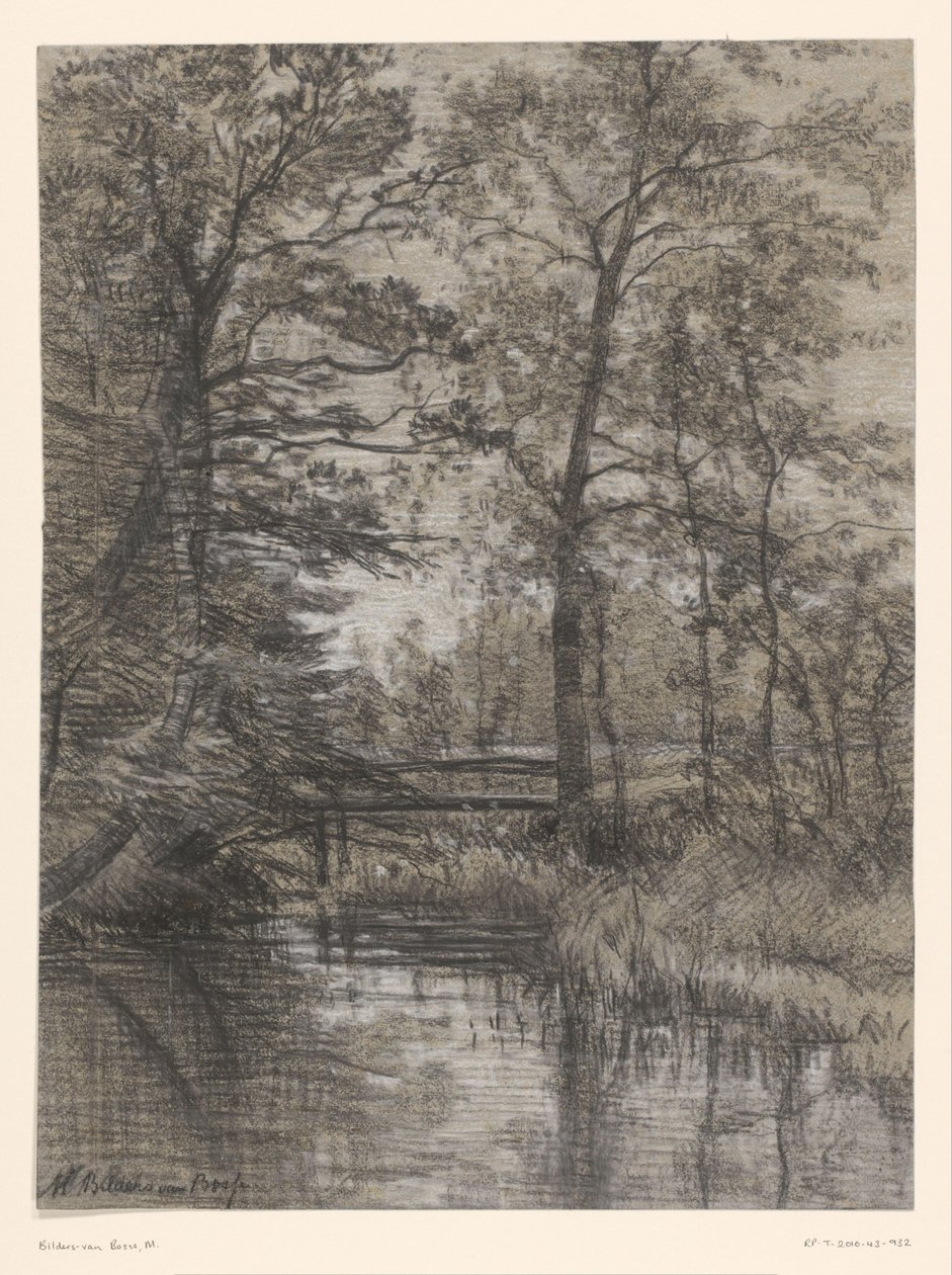 Staw w lesie autorstwa Maria Bilders van Bosse (signed by artist)