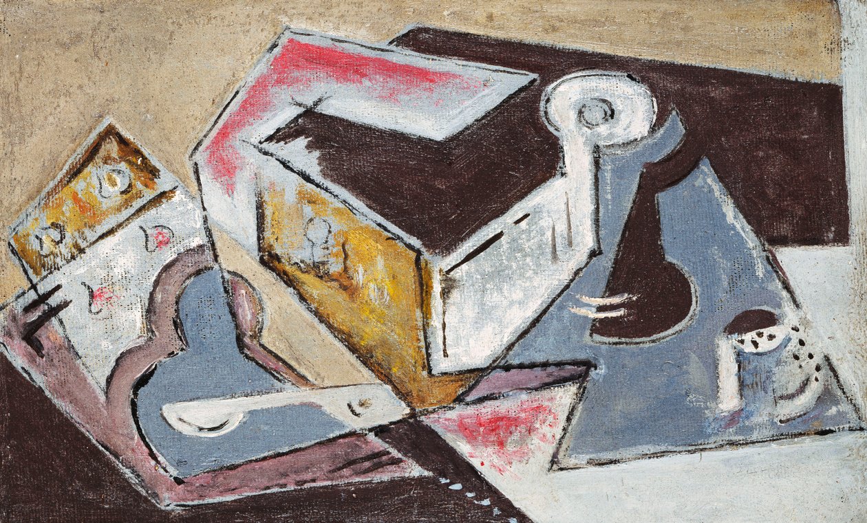 Kompozycja kubistyczna; Kompozycja Kubiste, ok. 1918 (olej na płótnie) autorstwa Maria Blanchard