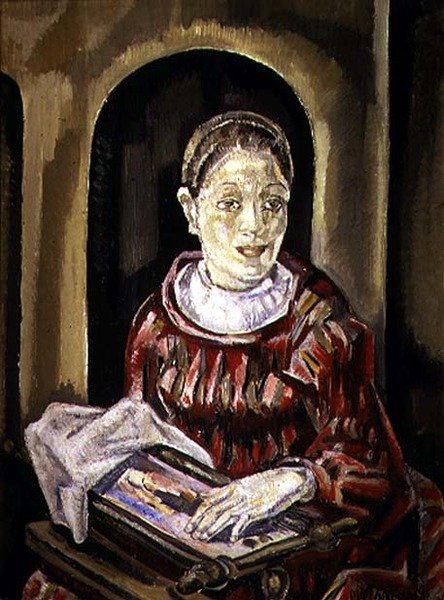 Szwaczka (olej na płótnie) autorstwa Maria Blanchard
