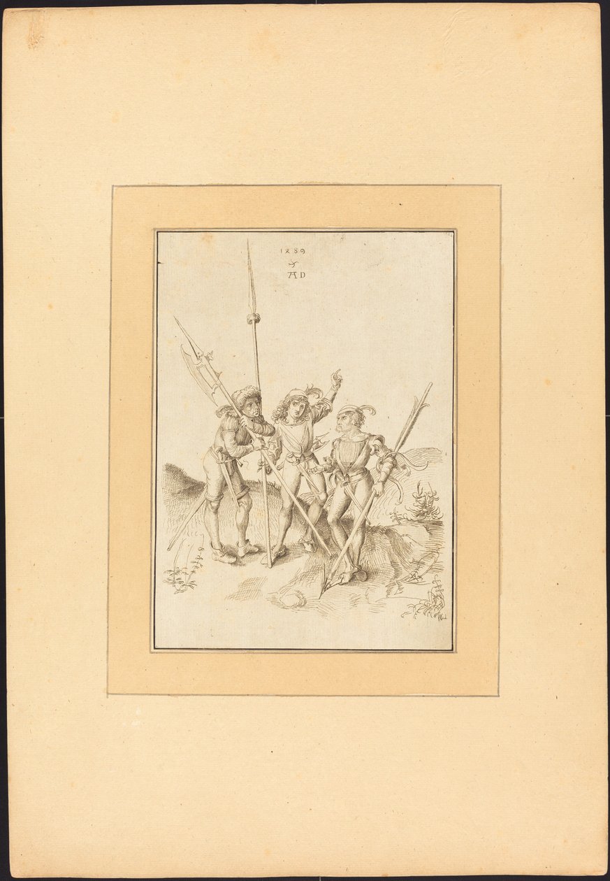 Trzy Lansquenets autorstwa Maria Catharina Prestel, after Albrecht Dürer