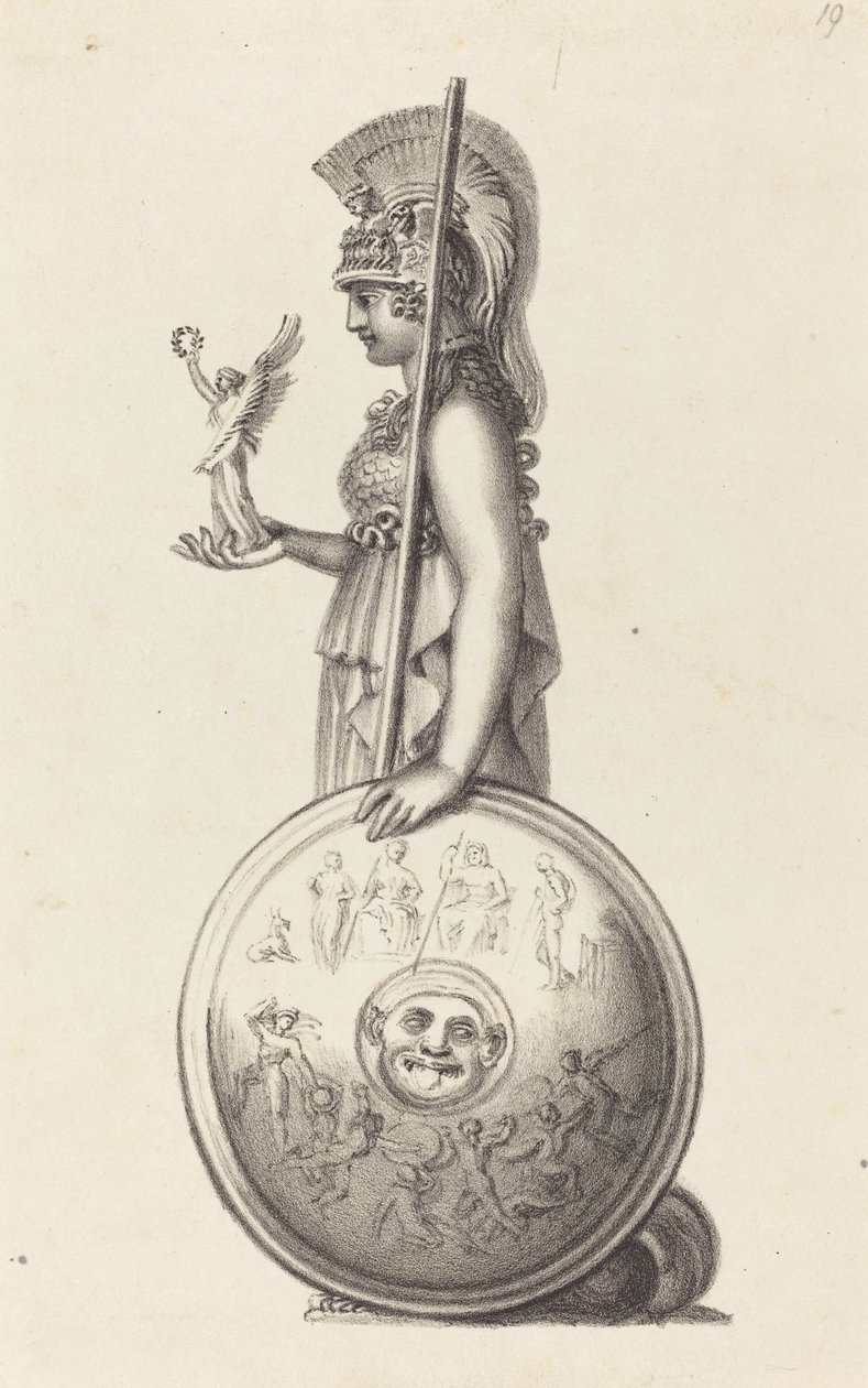 Minerwa, autorstwa Phidas autorstwa Maria Denman after John Flaxman
