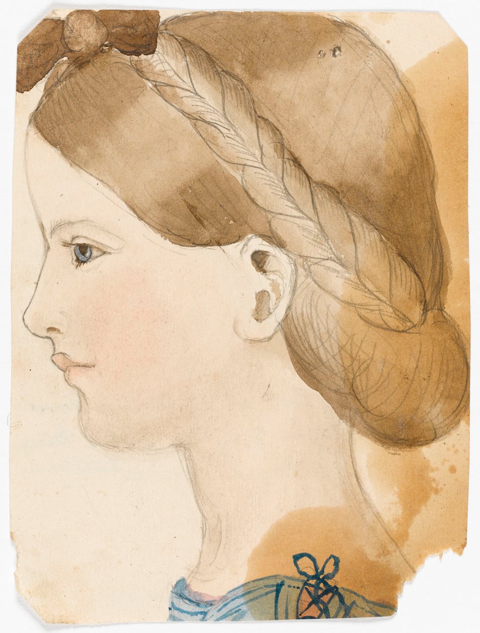 Portret Rose Herschel w wieku 7 lat (1851) wykonany przez jej siostrę Marię w wieku 11 lat autorstwa Maria Sophia Herschel