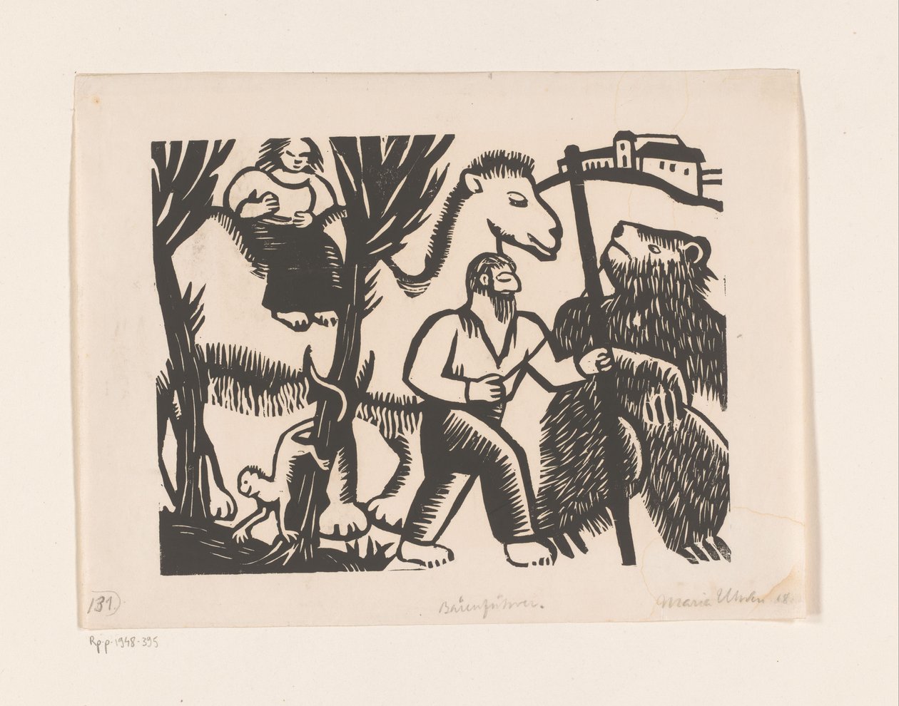 Bärenführer (oryginalny tytuł na obiekcie) autorstwa Maria Uhden (signed by artist)