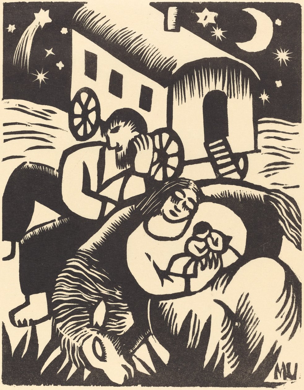 Odpoczywający Cyganie, 1918. autorstwa Maria Uhden