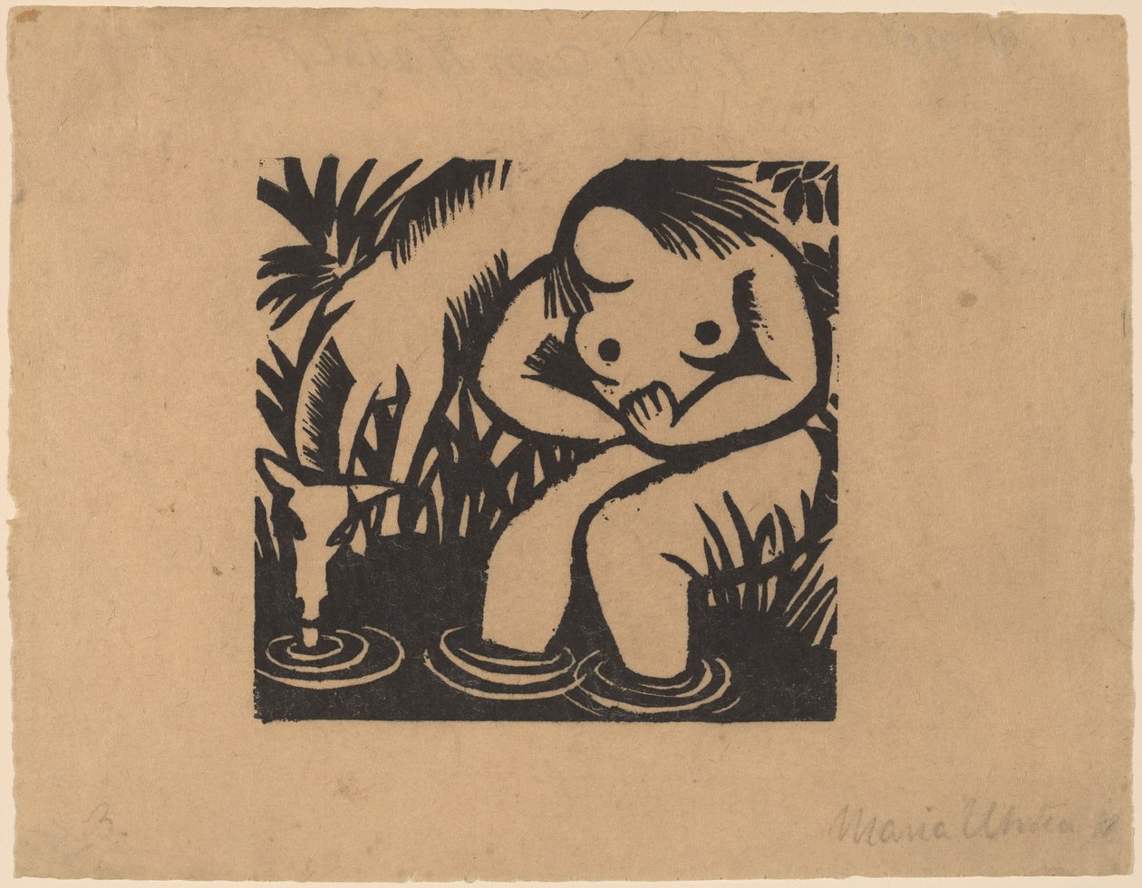 Kobieta nad wodą, 1918. autorstwa Maria Uhden