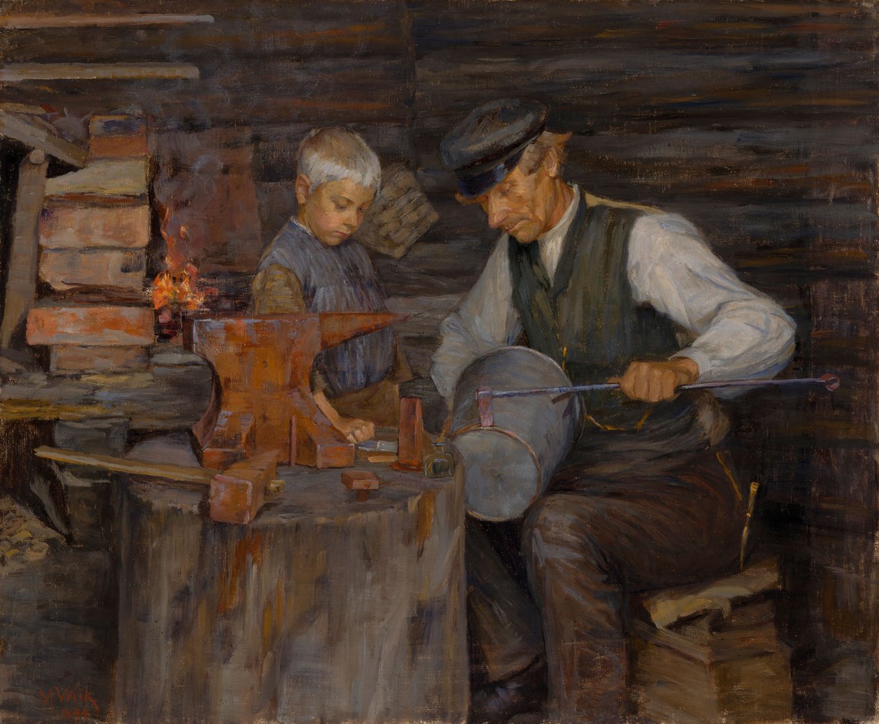 W kuźni autorstwa Maria Wiik
