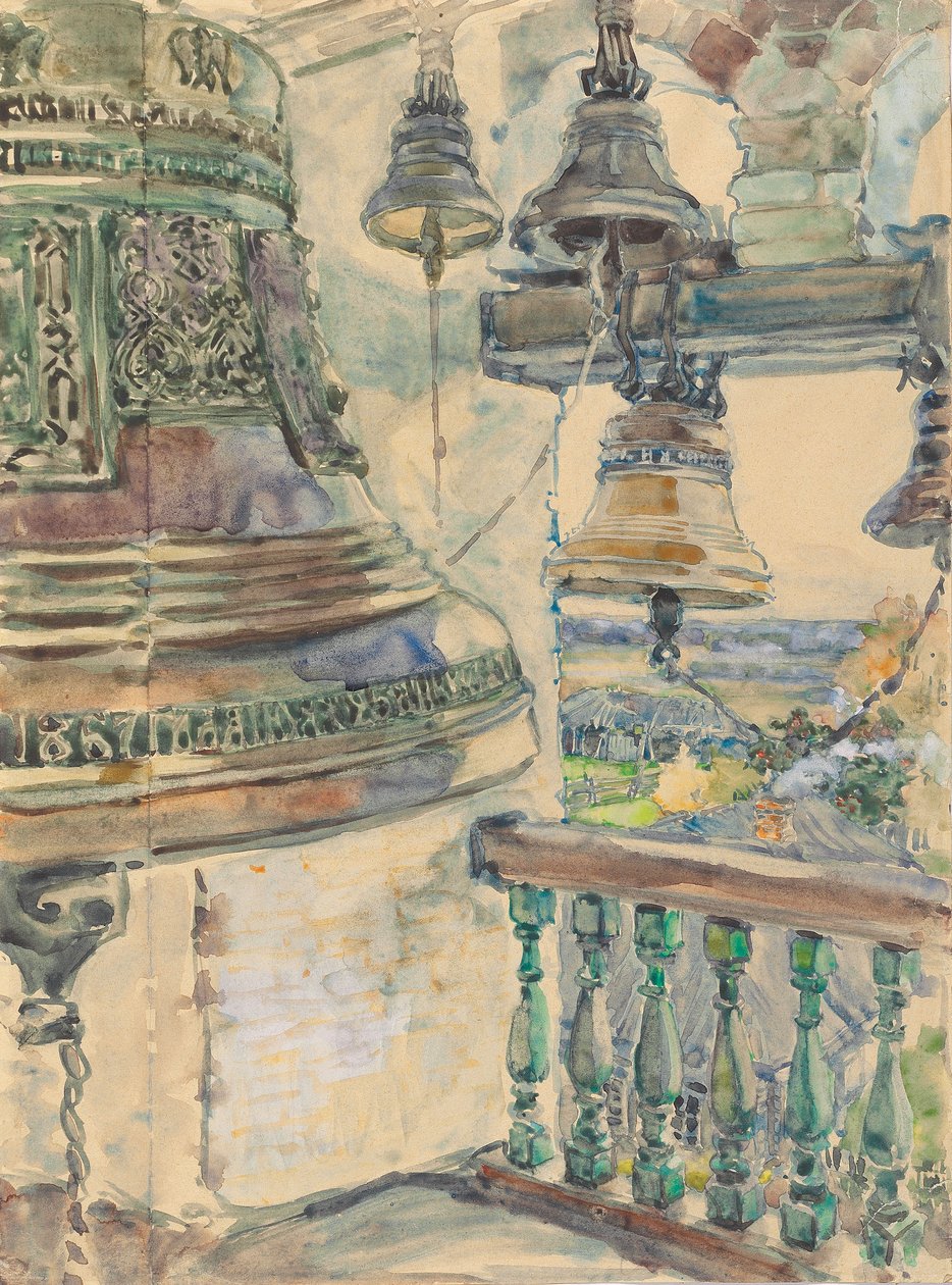 Widok z dzwonnicy katedry Savino-Storozhevsky, niedaleko Zvenigorod, 1891 autorstwa Maria Yakunchikova