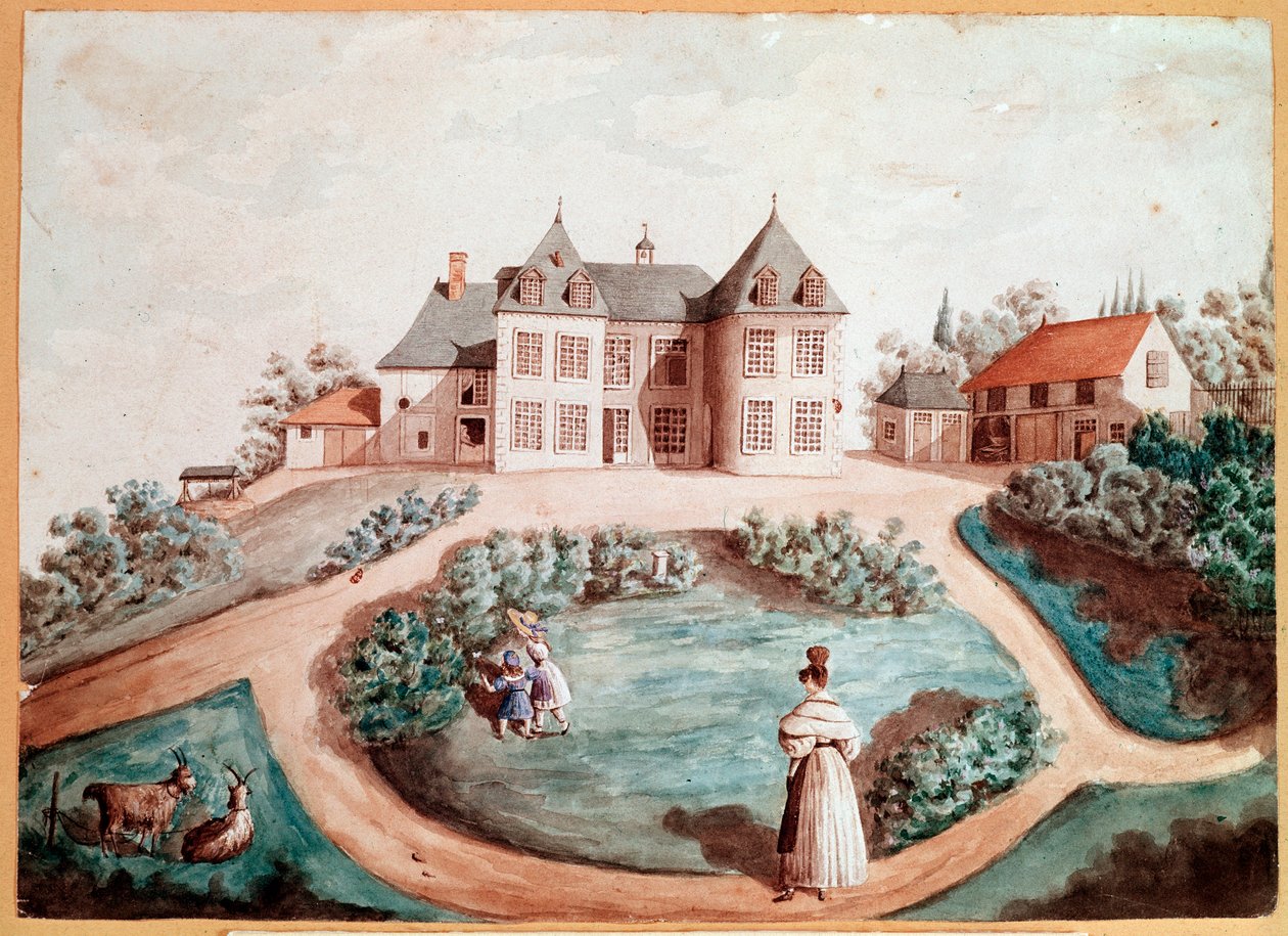 Zamek w Turenii. Ilustracja do Konwalii Balzaca. (Rysunek autorstwa Maria du (attr. to) Fresnay