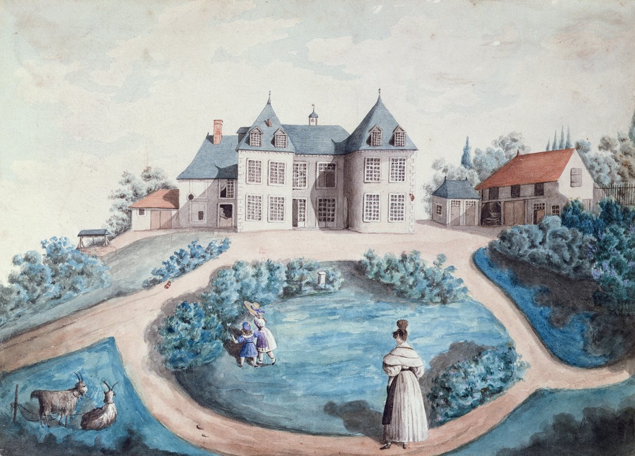 Przedstawienie Le Lys dans la Vallee autorstwa Honore de Balzac (1799-1850) (wc na papierze) autorstwa Maria du Fresnay