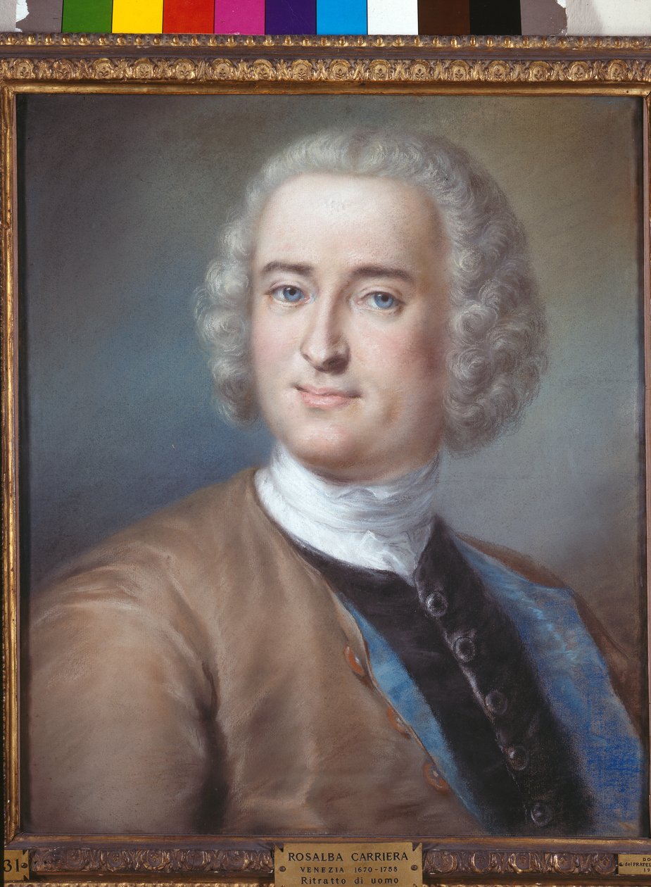 Portret dżentelmena, ok. 1737 (pastel na papierze) autorstwa Marianna Carlevaris