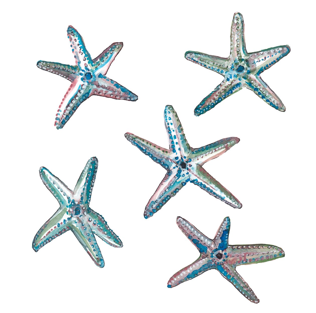 Star Fish, 2020 (akwarela na papierze) autorstwa Marianna Kulukundis