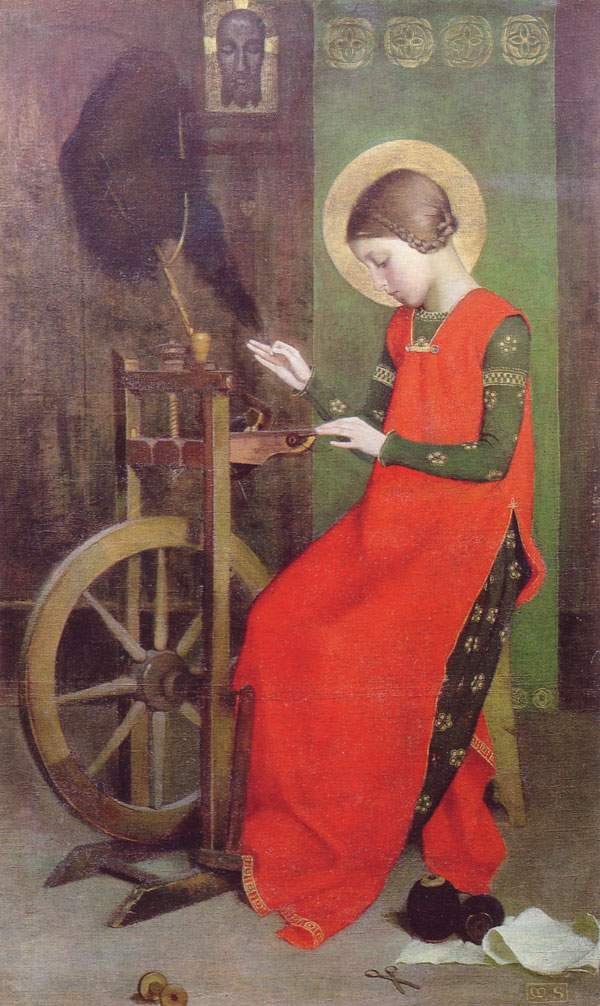 Św Elżbieta Węgierska Spinning dla Ubogich autorstwa Marianne Stokes