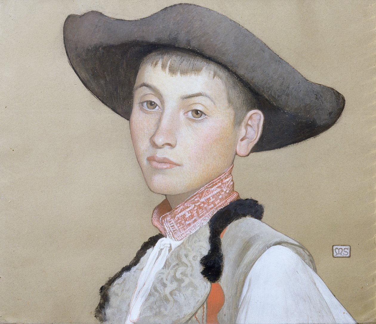 Młody Słowak (kolor ciała na papierze) autorstwa Marianne Stokes