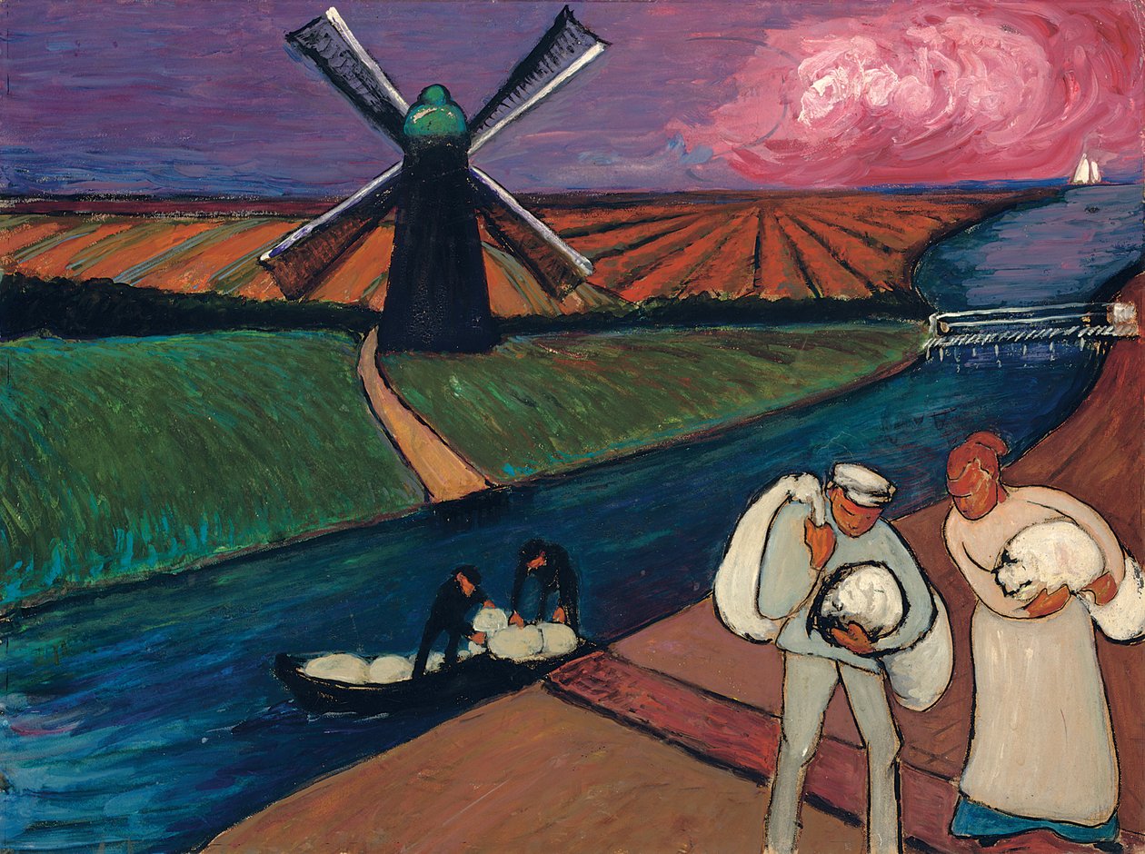 Styks, ok. 1910-1911 (olej na cienkiej karcie ułożonej na tekturze) autorstwa Marianne von Werefkin