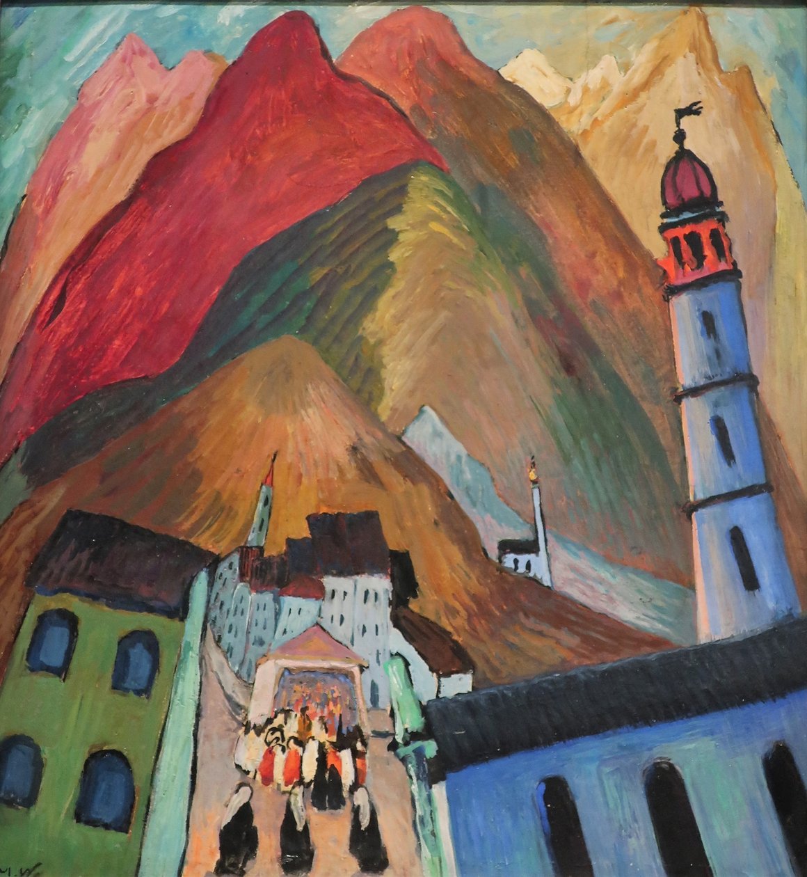 1924 Procesja Werefkina w pobliżu Ascony autorstwa Marianne von Werefkin