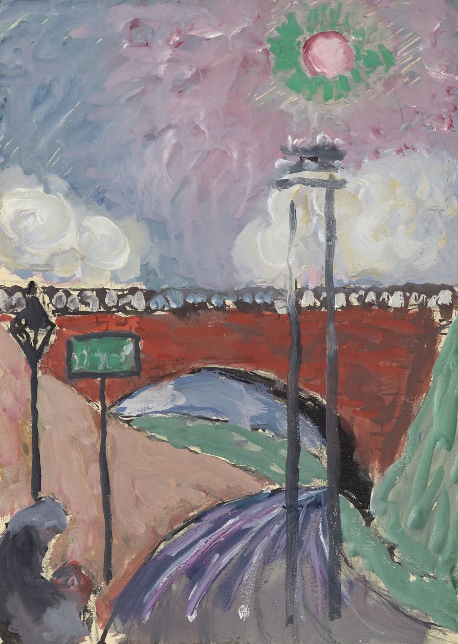 Most w pobliżu Lozanny (Pont de Gergovie) autorstwa Marianne von Werefkin