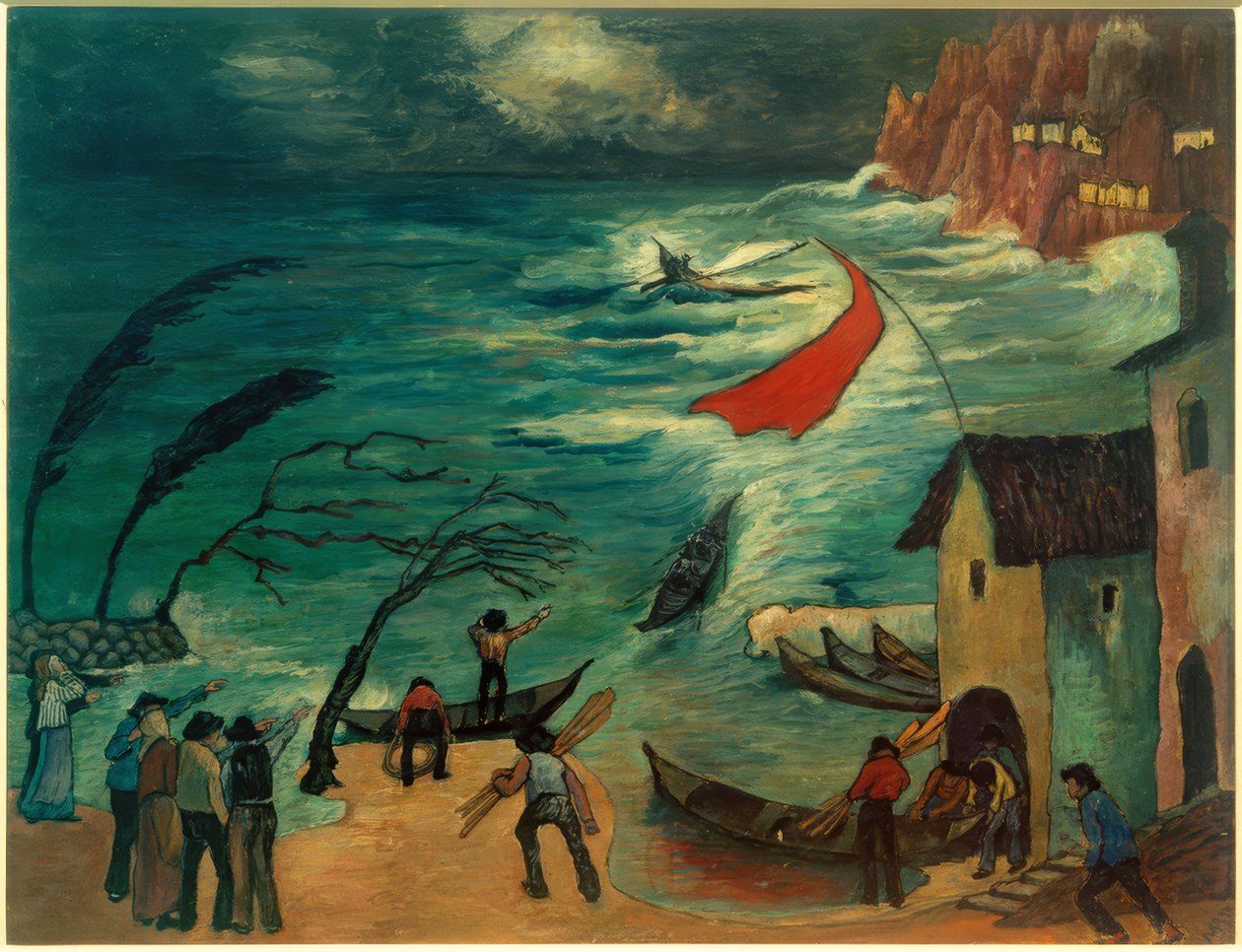 Rybacy podczas burzy autorstwa Marianne von Werefkin