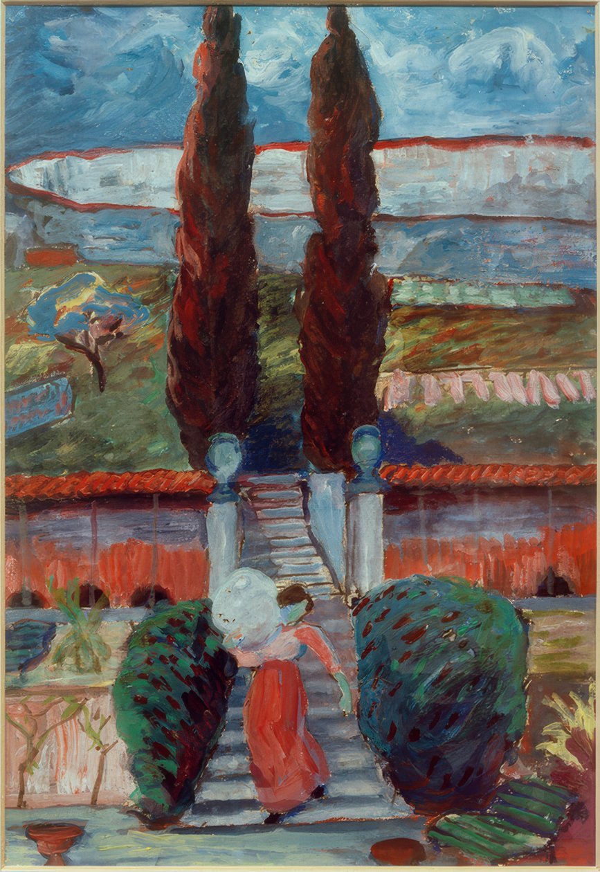 Wiosenny krajobraz z dziewczynami autorstwa Marianne von Werefkin