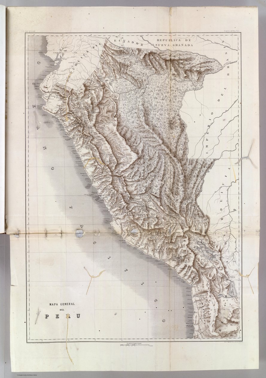 Ogólna mapa Peru, 1865 autorstwa Mariano Felipe Paz Soldan