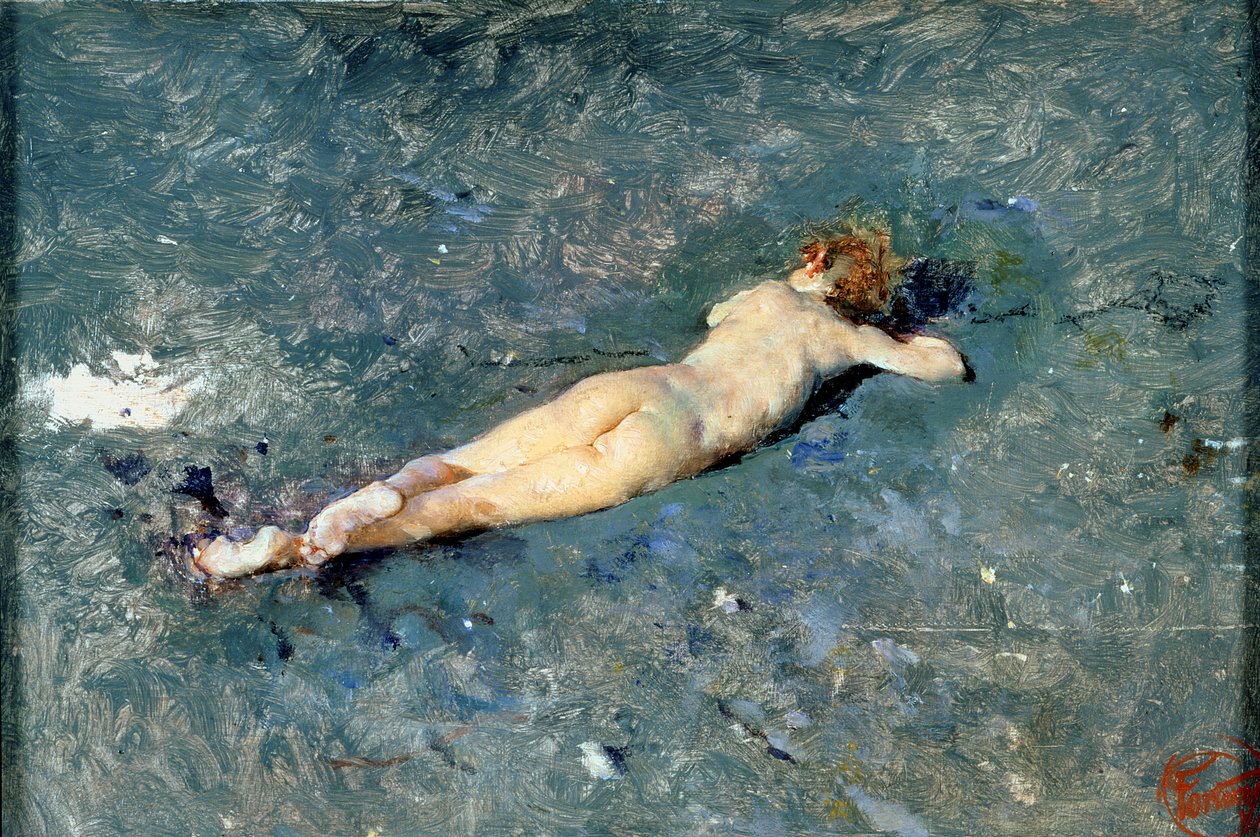Akt na plaży w Portici autorstwa Mariano José María Bernardo Fortuny y Carbó
