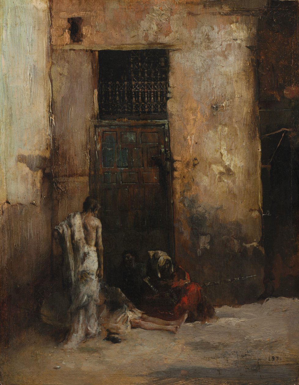 Żebracy przy drzwiach autorstwa Mariano Fortuny y Marsal