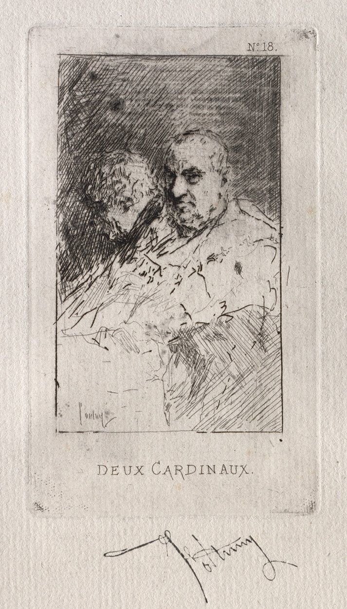Dwóch kardynałów autorstwa Mariano Fortuny y Marsal