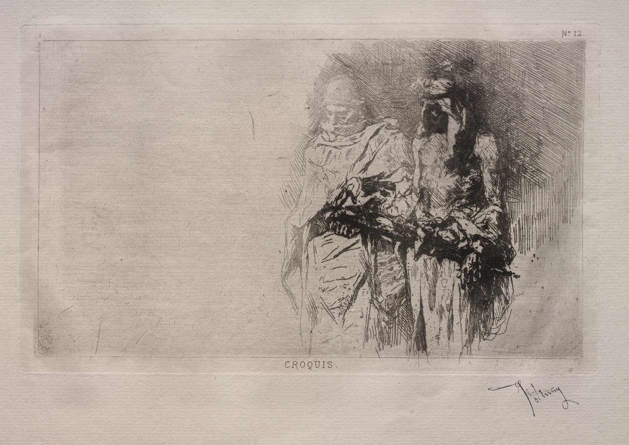 Naszkicować. autorstwa Mariano José María Bernardo Fortuny y Carbó