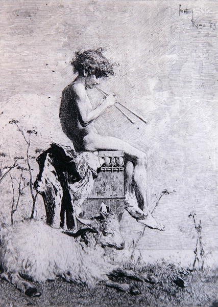 Sielanka (akwaforta) autorstwa Mariano José María Bernardo Fortuny y Carbó