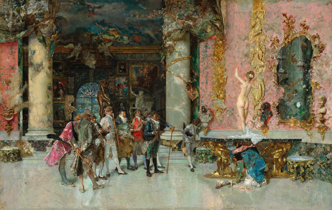 Wybór modelu, ok. 1866-74 (olej na panelu) autorstwa Mariano José María Bernardo Fortuny y Carbó