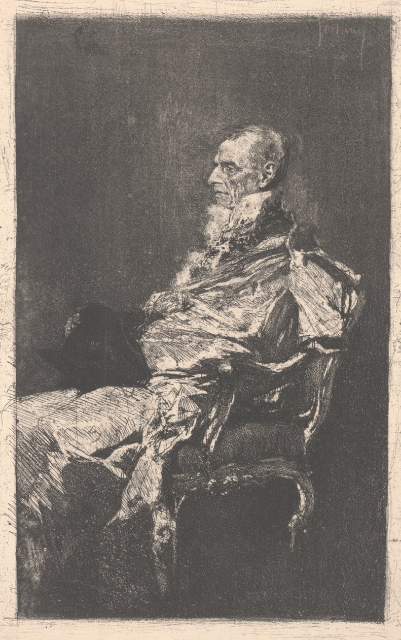 Dyplomata (akwatinta i akwaforta) autorstwa Mariano José María Bernardo Fortuny y Carbó