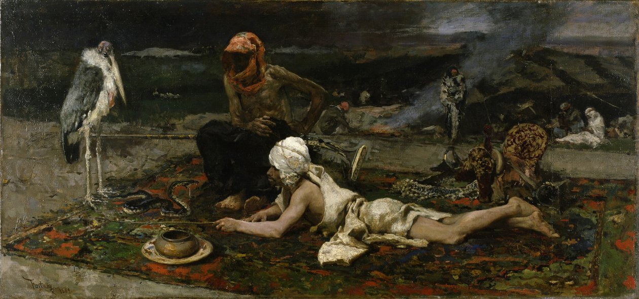 Hinduscy zaklinacze węży, 1869 autorstwa Mariano José María Bernardo Fortuny y Carbó