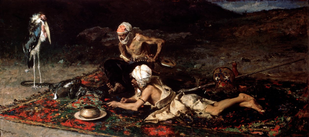 Zaklinacze węży, 1870. autorstwa Mariano José María Bernardo Fortuny y Carbó