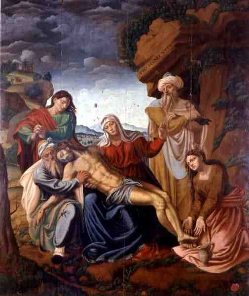 Pieta Nawróconych (olej na panelu) autorstwa Mariano Riccio